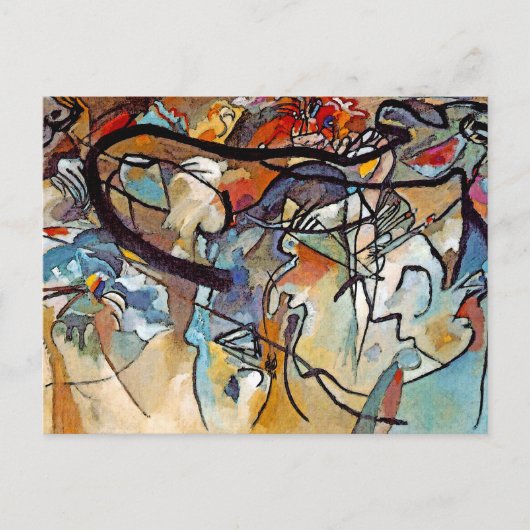 Wassily Kandinsky - Fünf Abstrakte Kunst Postkarte (Vorderseite)