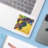 Wassily Kandinsky. Häuser in Murnau. Expressionism Aufkleber (Laptop mit iPhone)