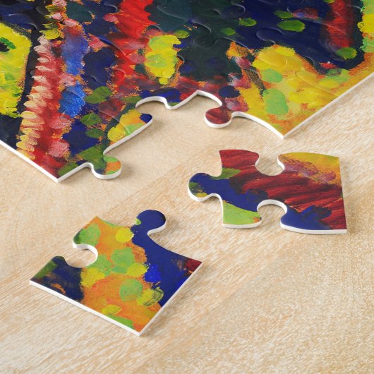 Wassily Kandinsky. Häuser in Murnau. Expressionism Puzzle (Seite)