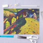 Wassily Kandinsky. Häuser in Murnau. Expressionism Seidenpapier (Handwerk)