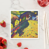 Wassily Kandinsky. Häuser in Murnau. Expressionism Serviette (Beispiel)