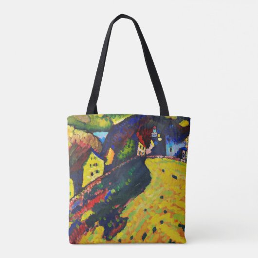 Wassily Kandinsky. Häuser in Murnau. Expressionism Tasche (Rückseite)
