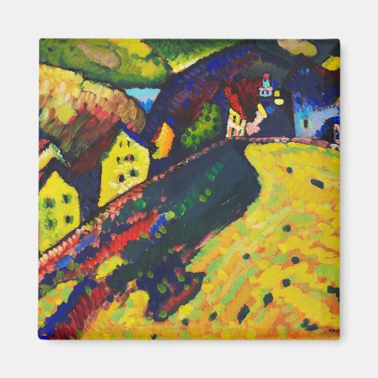 Wassily Kandinsky Houses at Murnau. Expressionismu Magnet (Vorne)