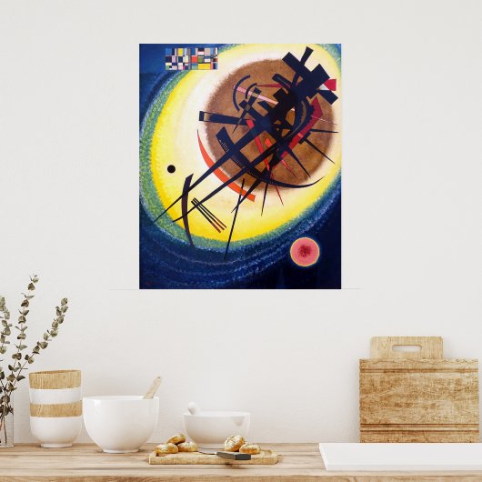 Wassily Kandinsky im hellen Oval Poster (Küche)