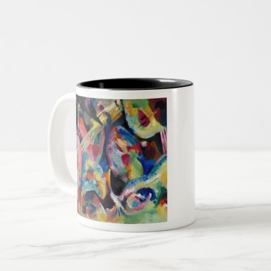 Wassily Kandinsky Improvisation Flood (1914) Zweifarbige Tasse (Vorderseite Links)