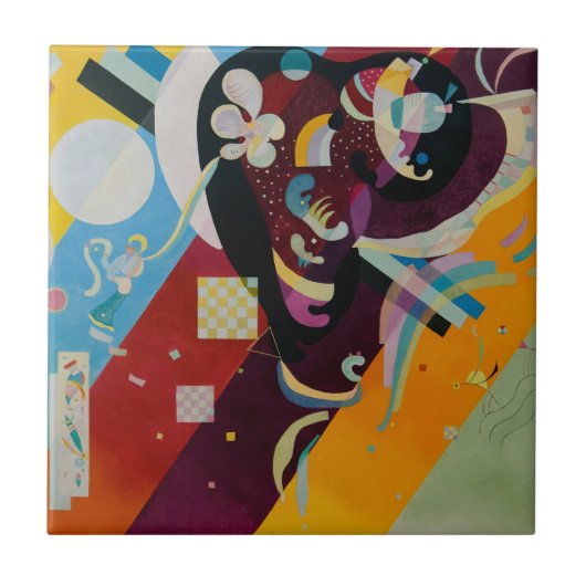 Wassily Kandinsky Komposition 9 Abstrakte Malerei Fliese (Vorderseite)