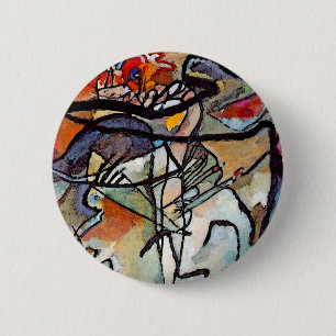 Wassily Kandinsky - Komposition Fünf Abstrakte Kun Button