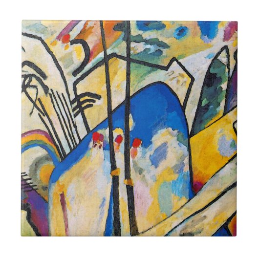 Wassily Kandinsky Komposition Vier - Abstrakte Kun Fliese (Vorderseite)