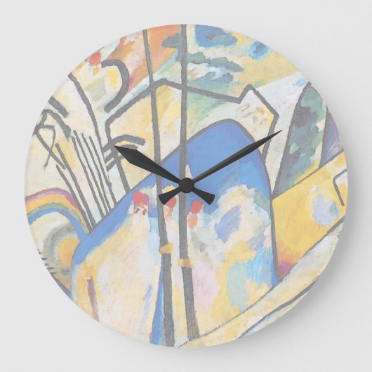 Wassily Kandinsky Komposition Vier - Abstrakte Kun Große Wanduhr (Vorderseite)