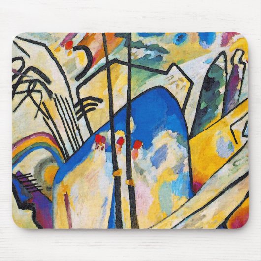Wassily Kandinsky Komposition Vier - Abstrakte Kun Mousepad (Vorne)