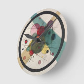 Wassily Kandinsky-Kreise in einem Kreis Runde Wanduhr (Winkel)