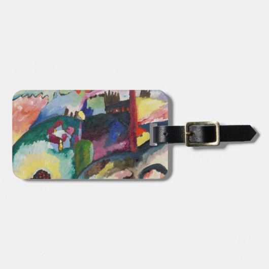 Wassily Kandinsky Landschaft mit Fabrikschornstein Gepäckanhänger (Vorderseite horizontal)