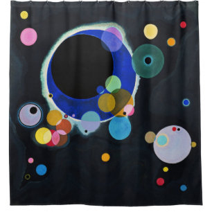 Wassily Kandinsky, mehrere Kreise Duschvorhang
