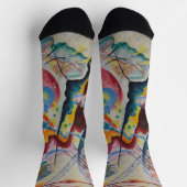 Wassily Kandinsky Roter Fleck Klassische Abstrakte Socken (Oben)
