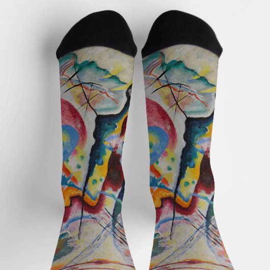 Wassily Kandinsky Roter Fleck Klassische Abstrakte Socken (Oben)