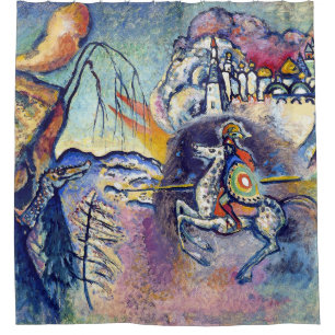 Wassily Kandinsky - Sankt Georg & Die Reiter Duschvorhang