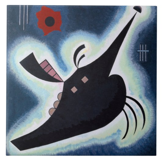 Wassily Kandinsky - Spitzes Schwarz, Fliese (Vorderseite)