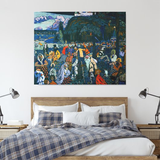 Wassily Kandinsky - The Colorful Life (1907) Leinwanddruck (Insitu (Schlafzimmer))