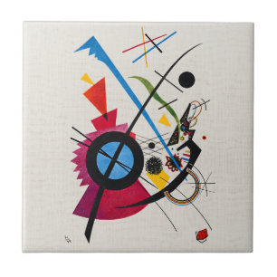 Wassily Kandinsky Violette abstrakte Keramikfliese