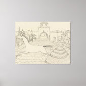 Wassily Kandinsky - Zeichnung ‘mit Grüner Dame’ Leinwanddruck (Vorderseite)