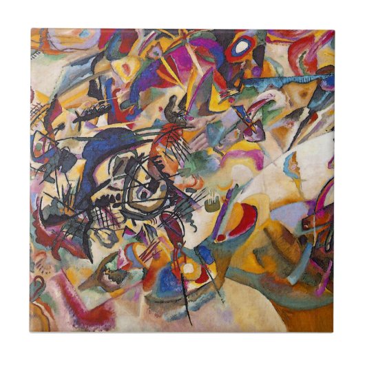 Wassily Kandinsky - Zusammensetzung 7 Abstrakt Art Fliese (Vorderseite)
