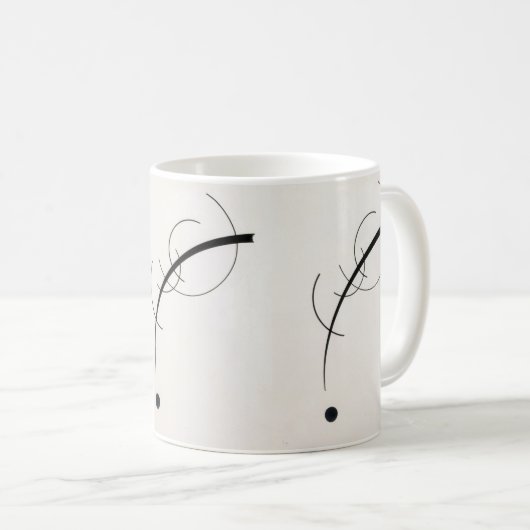 Wassily Kandinsky's 'Free Curve to the Point' Kaffeetasse (VorderseiteRechts)