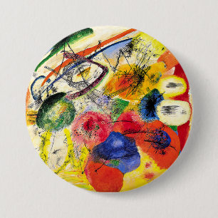 Wassily Kandinskys Kunstwerk, Schwarze Striche 1, Button