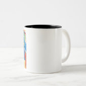 Wassistische Kandinsky-Improvisation Zweifarbige Tasse (VorderseiteRechts)
