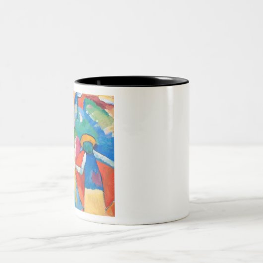Wassistische Kandinsky-Improvisation Zweifarbige Tasse (Mittel)