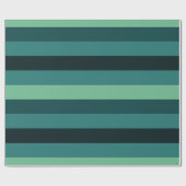 Wässrige Grüntöne Striped Verpackungs-Papier Geschenkpapier (Flach)