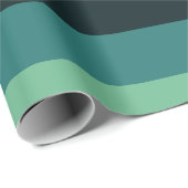 Wässrige Grüntöne Striped Verpackungs-Papier Geschenkpapier (Rolleneckpunkt)