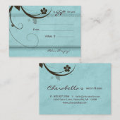 Wässriges Blau der Rabattkarte (Vorne/Hinten)