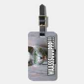 WASSUP - Cat Meme Gepäckanhänger (Vorderseite vertikal)