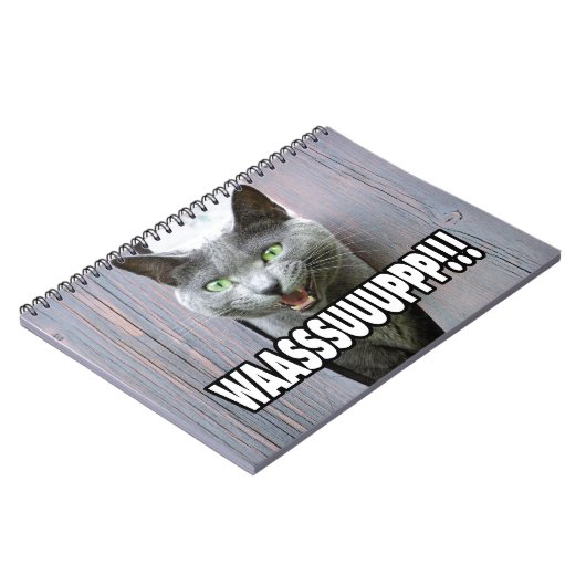 WASSUP - Cat Meme Notizblock (Linke Seite)