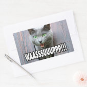 WASSUP - Cat Meme Rechteckiger Aufkleber (Umschlag)
