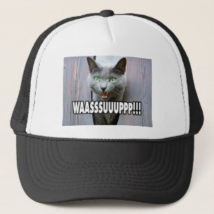 WASSUP - Cat Meme Truckerkappe