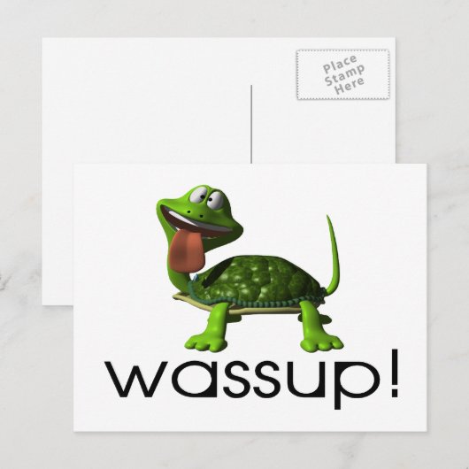Wassup Turtle Postkarte (Vorne/Hinten)