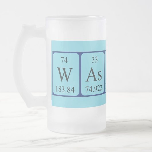 Wassus periodische Tafelworte frostige Tasse (Links)