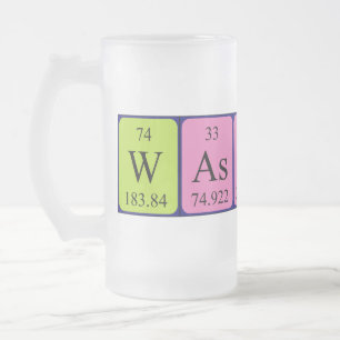 Wassus periodische Tafelworte frostige Tasse
