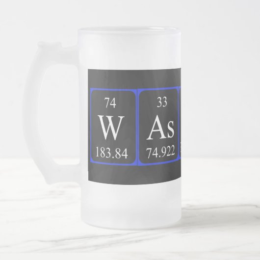 Wassus periodische Tafelworte frostige Tasse (Links)