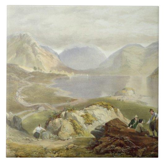 Wast Wasser, "vom englischen See-Bezirk", 1853 Fliese (Vorderseite)