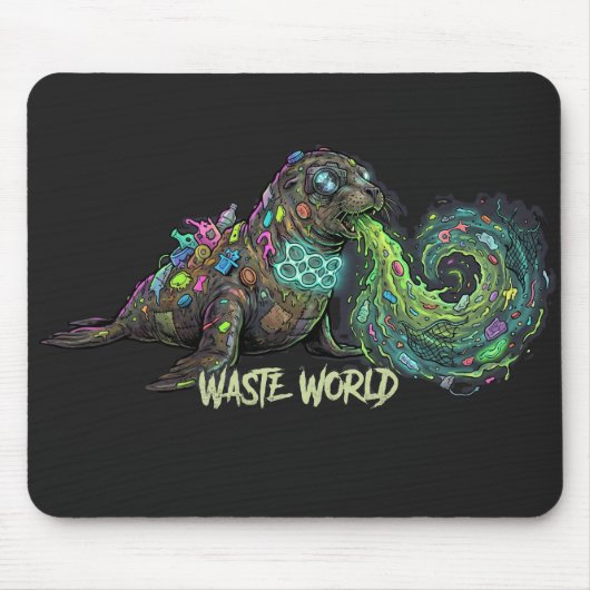 Waste World – Eco-Protest-Mauspad Mousepad (Vorne)