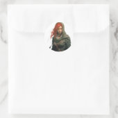 Wasteland Female Warrior Runder Aufkleber (Tasche)