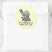 Wasteland Survivor Runder Aufkleber (Tasche)