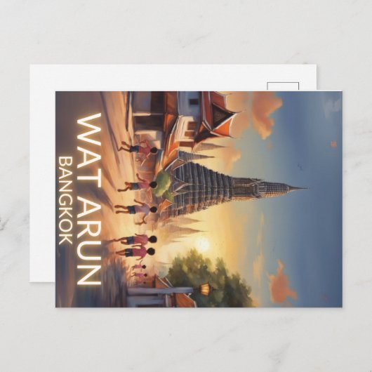 Wat Arun Postcard Postkarte (Vorne/Hinten)