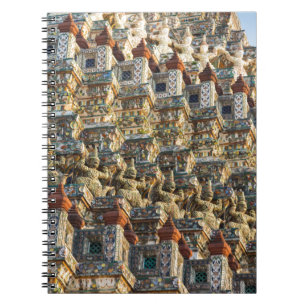 Wat Arun Tempel in Bangkok Thailand Notizblock