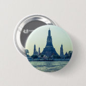 Wat Arun Tempel mit Fluss Thailand Bangkok Button (Vorne & Hinten)
