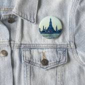 Wat Arun Tempel mit Fluss Thailand Bangkok Button (Beispiel)