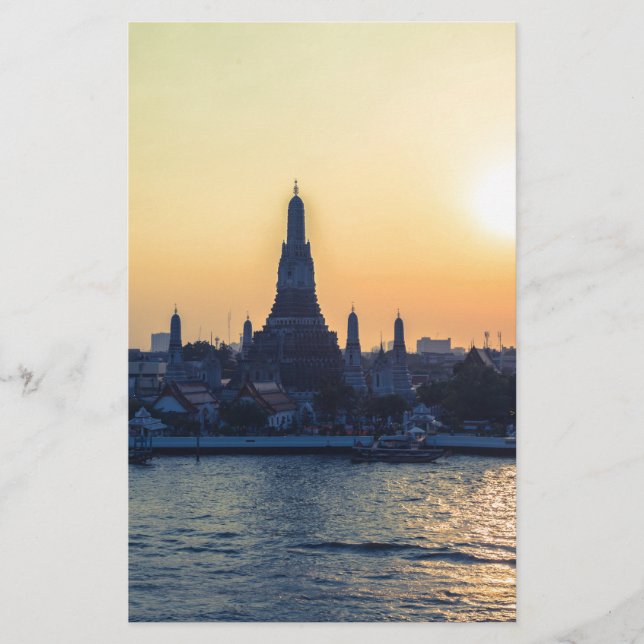 Wat Arun Tempel Silhouette Thailand Bangkok bei So (Vorderseite)