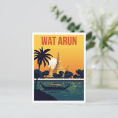 Wat Arun Temple at Sunset Postkarte (Stehend Vorderseite)